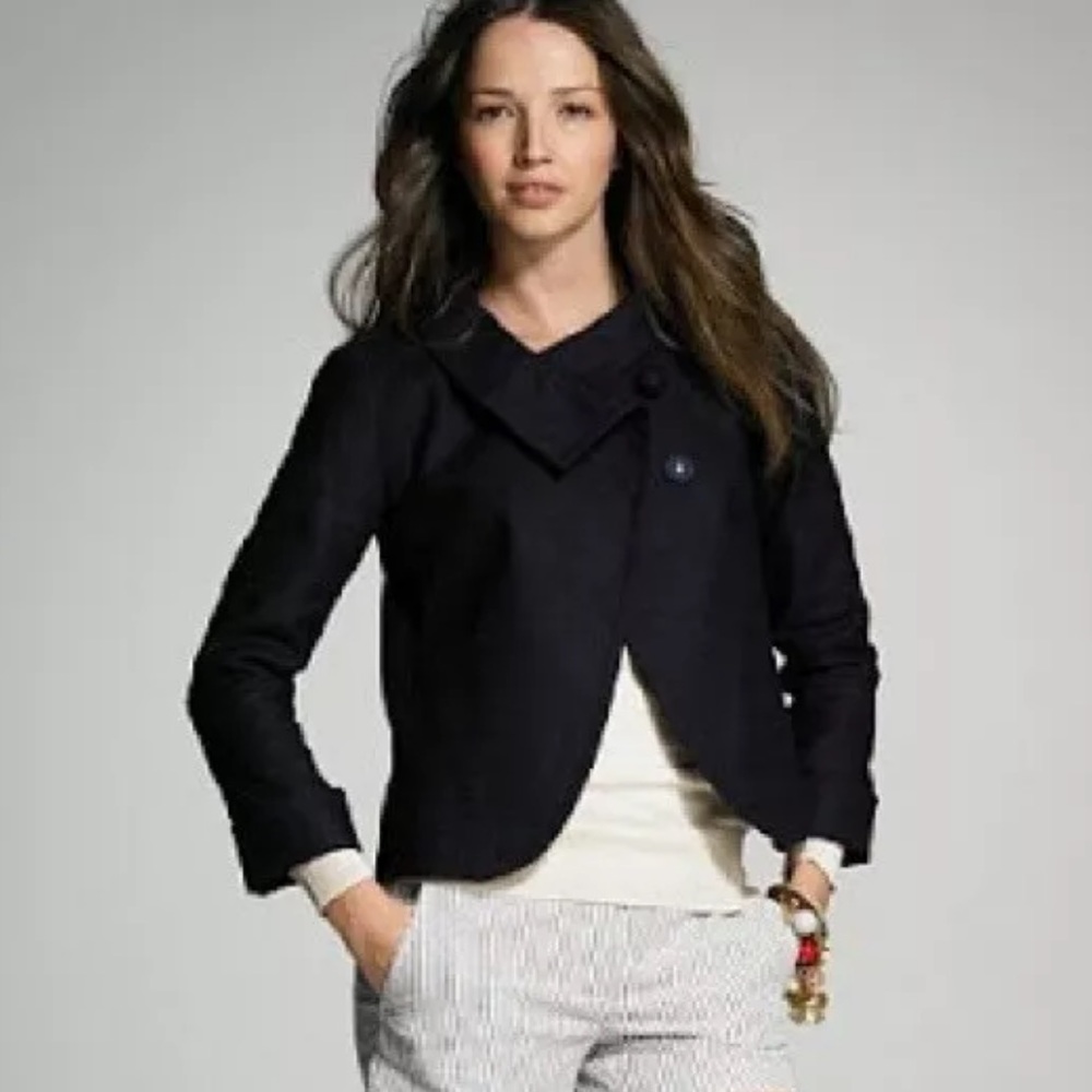 J. Crew Cotton-Linen Ottoman Aubrey Jacket NWOT